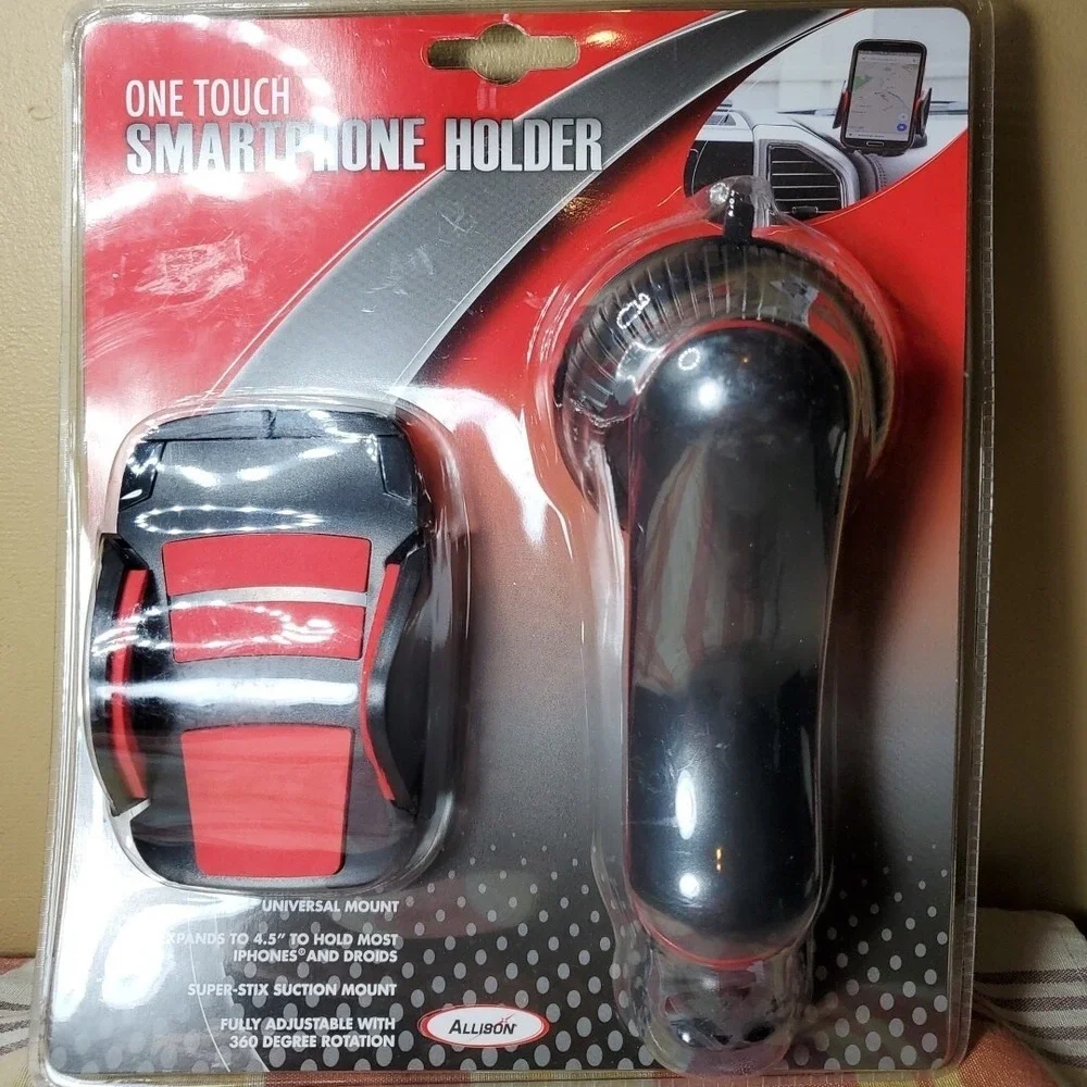 Allison‎ OS Car Smartphone Holder Universal Black Red Suction Mount 95-0475